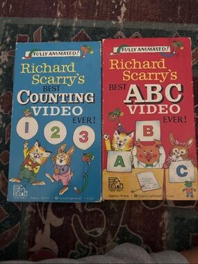 Richard Scarry's Best Counting & ABC Video Set - Blue & Red